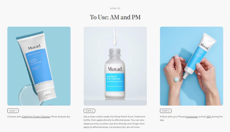 Murad Deep Relief Acne Treatment with 2% Salicylic Acid & Phytosteroid Technology for Severe Acne Healing & Skin Repair