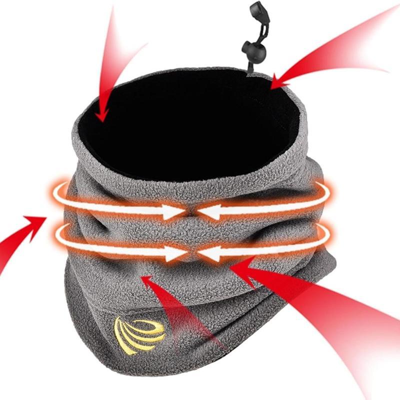 Men's winter thickened scarf, men's warm neck cover, cervical protection cover, pullover with fleece, outdoor riding scarf for women