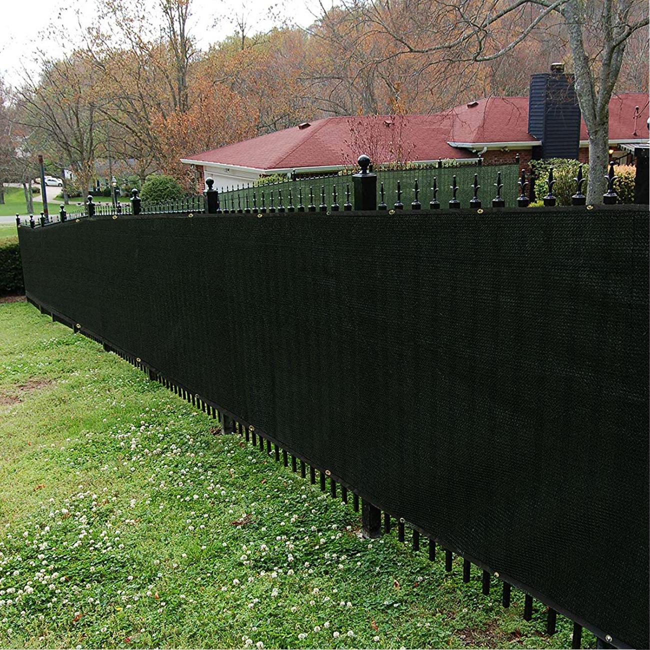 SUNNYGLADE 6 x 50 ft Privacy Screen Fence Mesh Shade Net Cover for Outdoor Wall Garden Yard Backyard with Grommets Copper Material Sun Protection