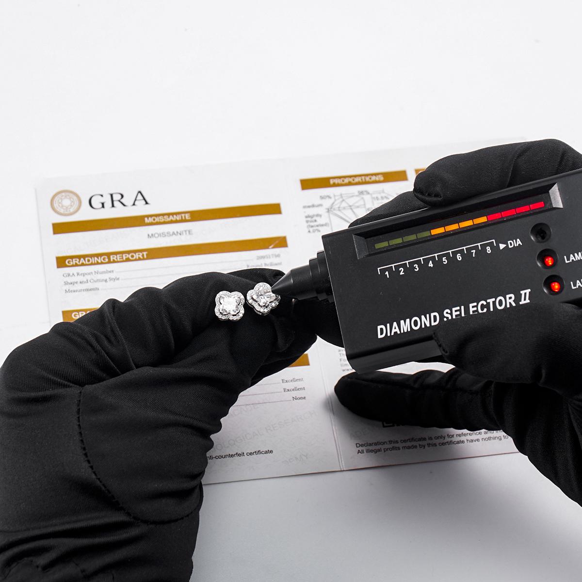 Delzzad Starlight Clover Earrings Synthetic Moissanite Stud Earring Synthetic Moissanite Jewelry Engagement Wedding Anniversary Perfect Gifts Studearrings Delzzad Starlight Clover Earrings Synthetic Moissanite Stud Earring Synthetic Moissanite Jewelry Engagement Wedding Anniversary Perfect Gifts Studearrings