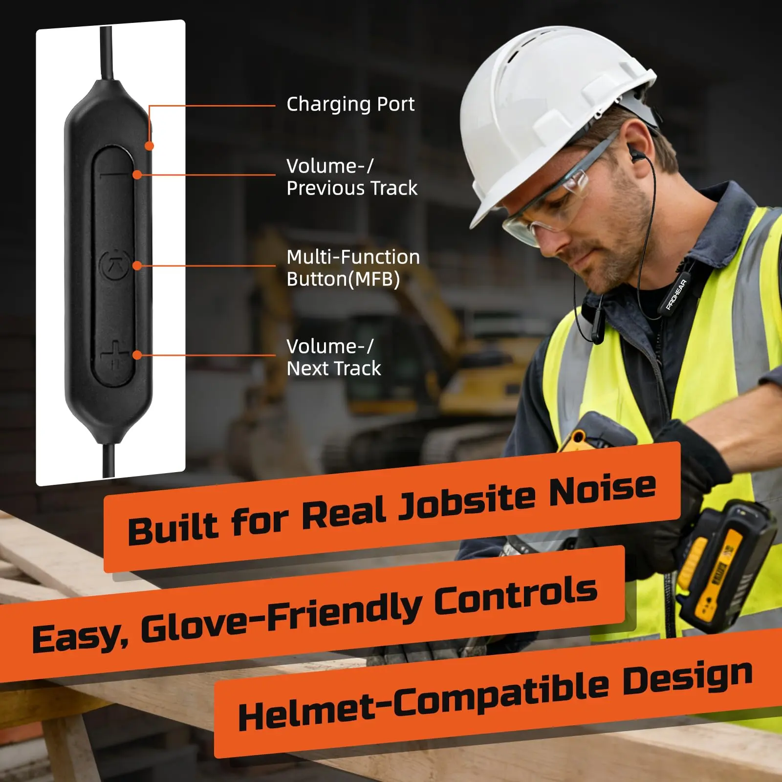 PROHEAR EP11 Bluetooth Hearing Protection Earplugs | NRR 28dB
