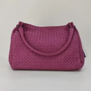Pre-owned BOTTEGA VENETA Leather Tote Bags Parachute Bag Intrecciato Nappa Medium BF00276