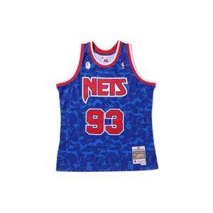 A Bathing Ape x Mitchell & Ness New Jersey Nets Jersey - Blue