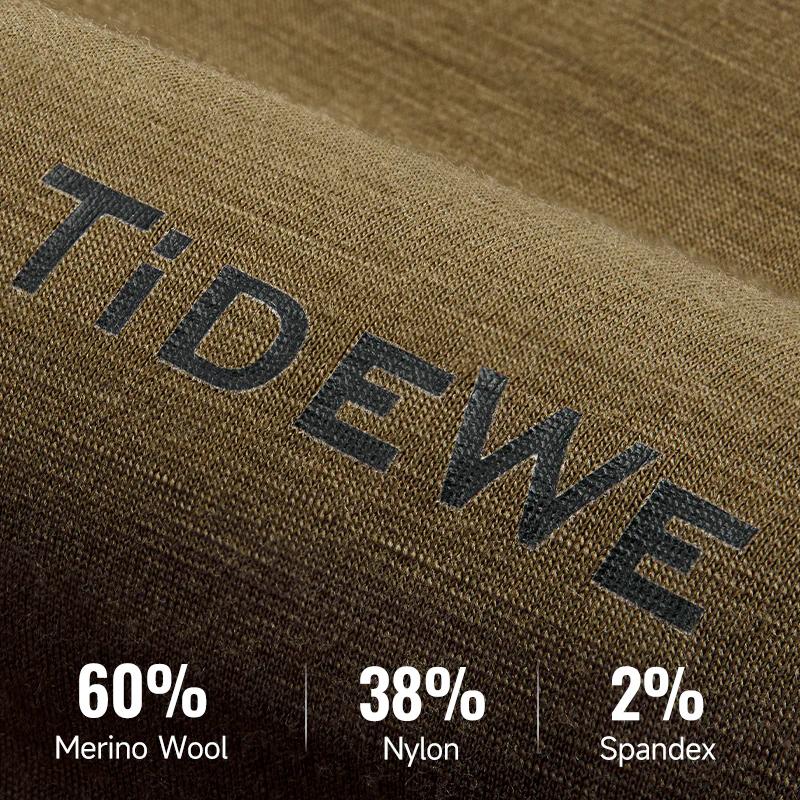 TideWe Merino Wool 200 Hunting Base Layer for Men – Warm, Breathable Long Sleeve Shirt for Cold Weather