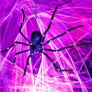 Halloween Spider Decorations 3.94 FT, Giant Light up Black Hairy Spider Decoration for Best Halloween Party Outdoor Indoor Yard Decoration  Spooky