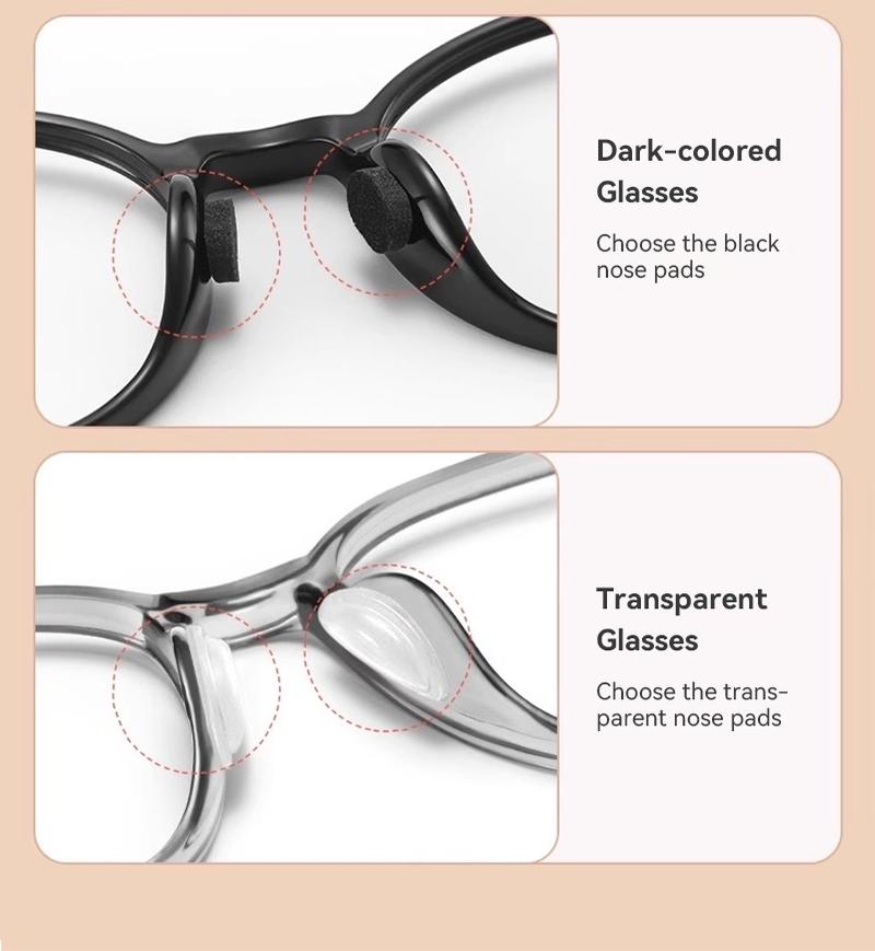 ZENOTTIC Anti-Slip Glasses Nose Pads Soft EVA Materia Hypoallergenic Breathable Prevents Makeup Smudges Pressure Relief for Comfort