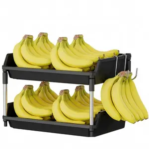 Lifewit Fruit Bowl with Banana Hanger for Kitchen Counter – Storage Organizer for Bread, Snacks & Produce