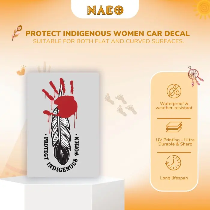 Protect Indigenous Women Decal - MMIW Awareness Sticker Waterproof UV Printed for Cars Laptops Flat Surfaces Simple Design