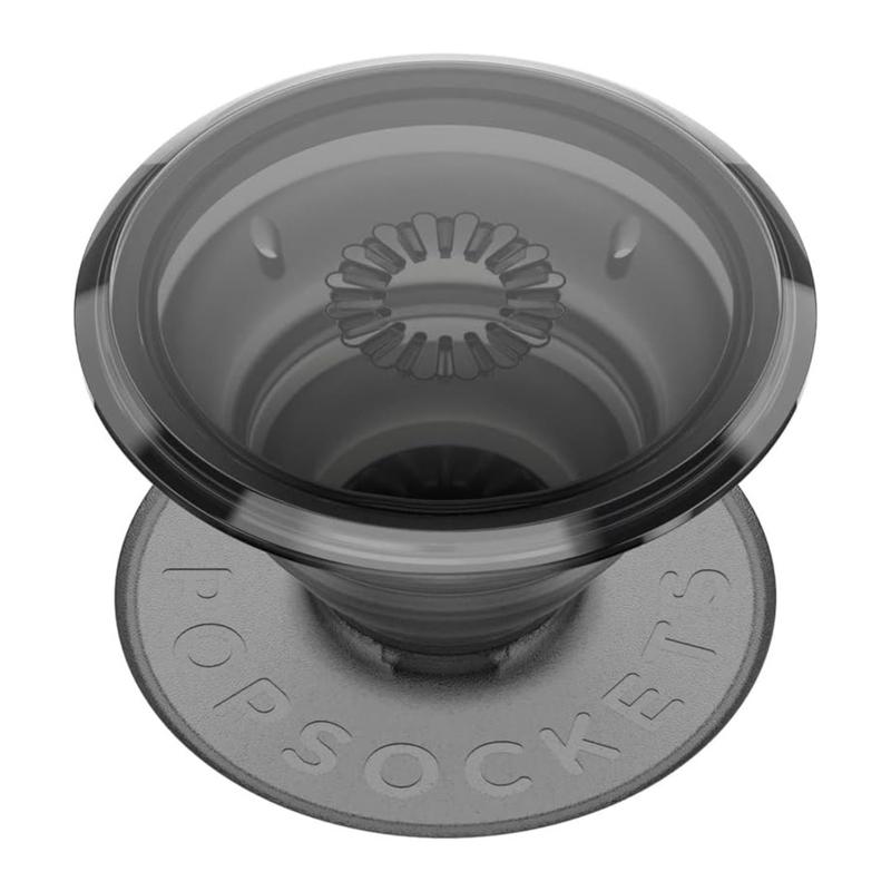 PopSockets Translucent Phone Grip with Expanding Kickstand Black Smoke Durable Polycarbonate Mount Holder for iPhone Samsung Smartphones