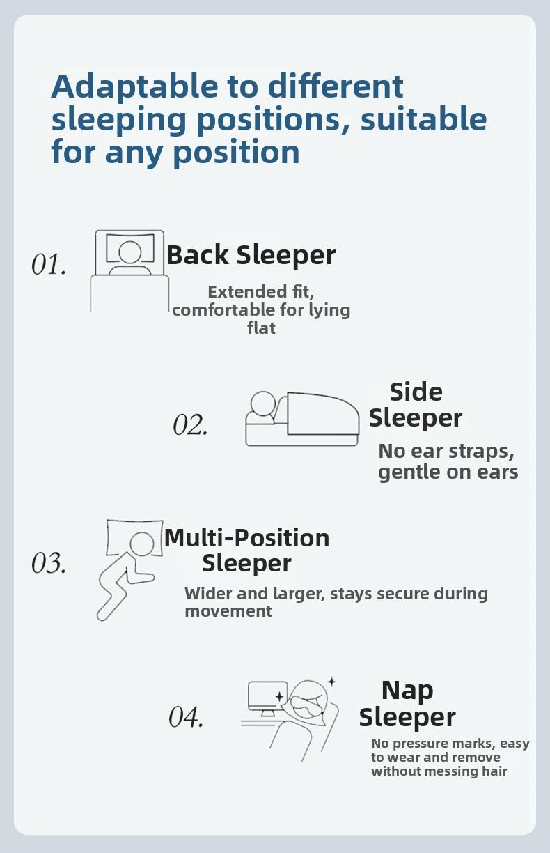Sleep Mask Dual Fabric Fleece & Ice Silk Strap-free Velcro Design Easter gifts The Weighted Blanket For Your Eyes Side-Sleeping Friendly for Men & Women Lash Extension Friendly Valentines Day Women's day Gifts Exchange Party