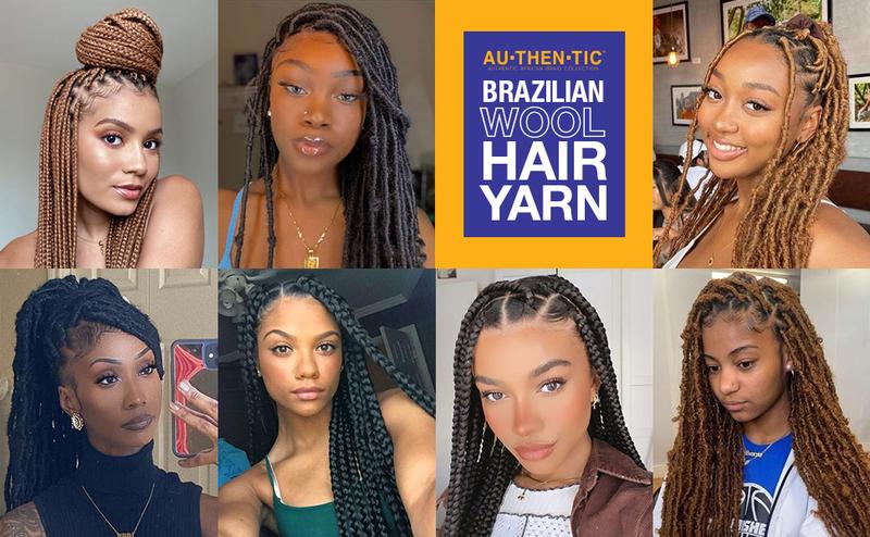 Authentic Brazilian Wool Hair Yarn for Braids 3pcs