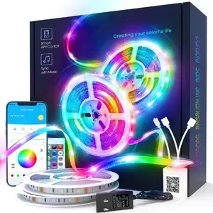 New Deal - LED Lights Strip 100 FT, LED Lights for Bedroom 100ft, RGB Rope Light for Room, Bluetooth APP Control,Color Changing Strip, Sync with Music,para Cuarto, for Bedroom Home Party Decoration