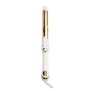 FoxyBae Pearl Gold 1.25" Twirl Boss Rotating Curler -  Automatic Curling Iron With Titanium Barrel, Auto Rotating Hair Curler For Fast, Smooth, Silky, Long-Lasting Curls