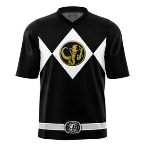 Black Ranger Mighty Morphin Power Rangers American Football Jersey 2026 Men's and Women's American Football Jerseys, Rugby Jerseys, Sportswear, Training Jerseys, T-shirts, Quick-Drying Tops - Hot Trend 2026