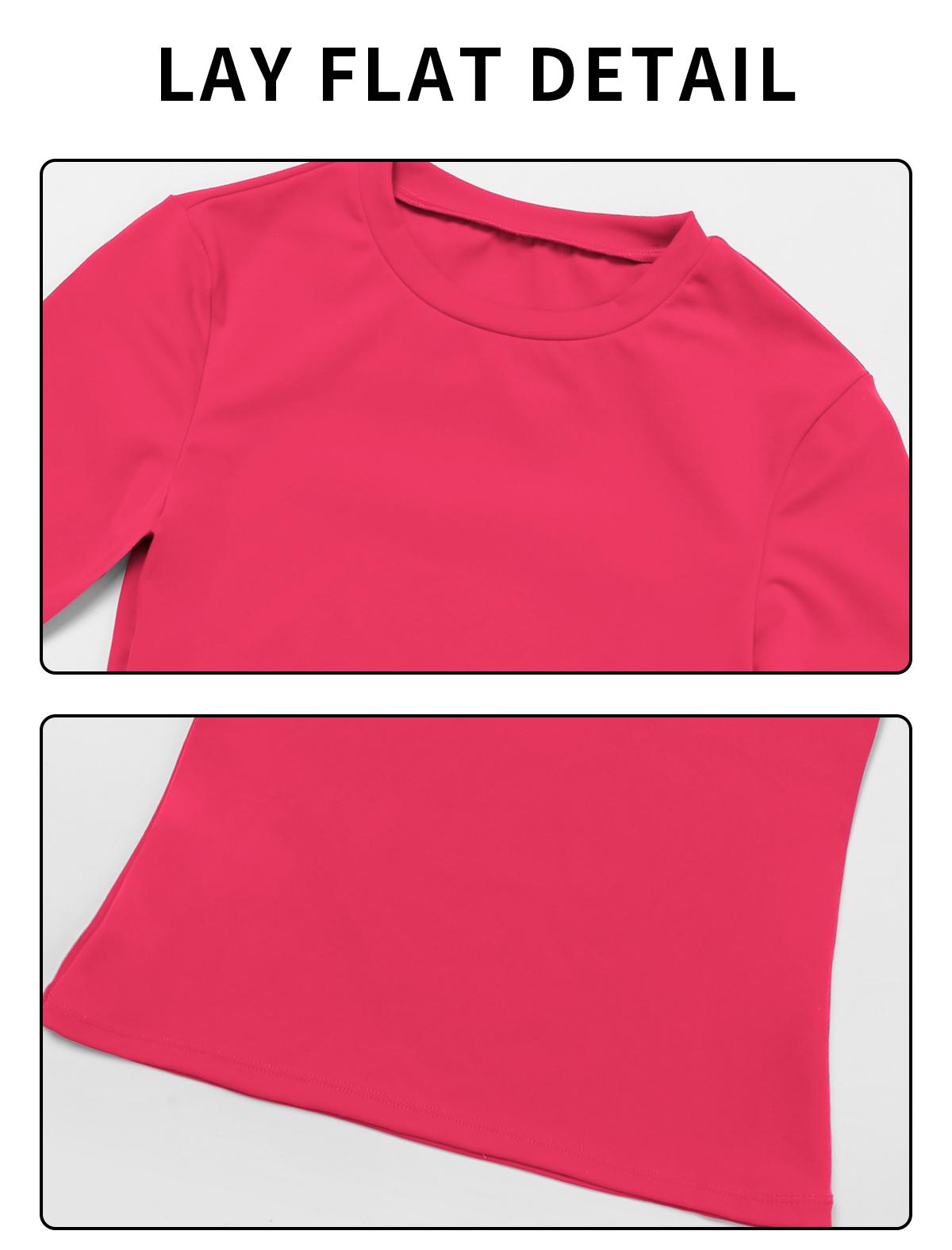 MFVIM Women's Sporty Tracksuit Set - Pink Athletic Wear for Gym & Daily Activities - Round Neckline & Plumps Up Buttoc Line - Breathable Fabric - Comfortable Two-Piece Set SpringStatements