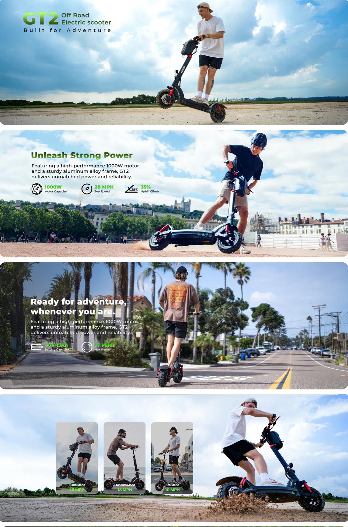 【Spring Sale】PPowerful Electric Adult Scooter, 32-37 Miles Range, 28MPH Top Speed, 1000W/800W Motor Cruise Control Adultscooter Electrique Adults for Commute Fun with Turn Signal for Adult/Youths