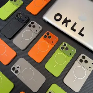 The new lychee-textured wireless magnetic PC case is suitable for iPhone 17/16/15/14/13/12 Pro Max Plus Air Supports wireless charging, drop-proof and fingerprint-resistant phone case 995