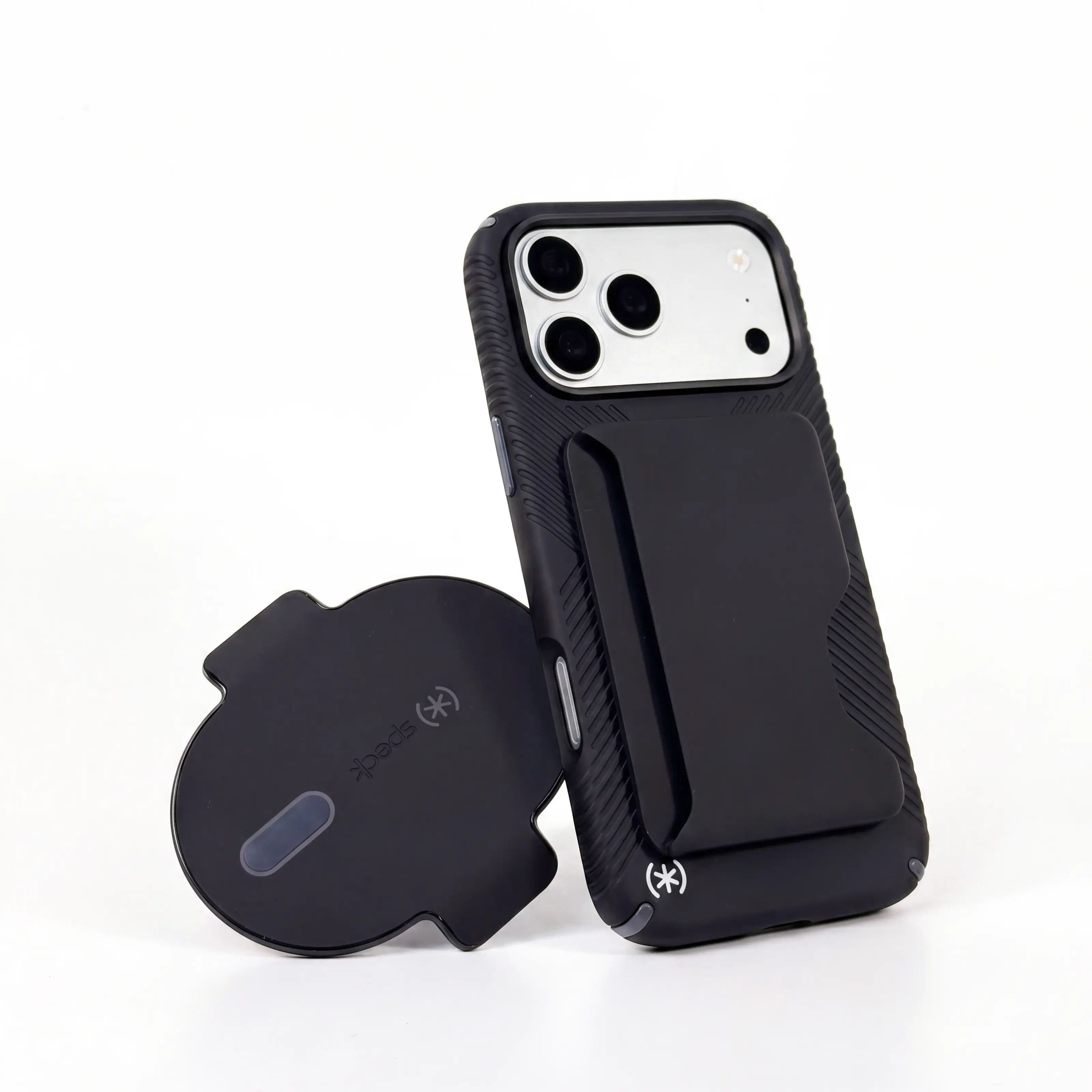 SPECK MagSafe Accessory Bundle - iPhone 17 Pro Presidio2 Grip Smartphone Case + ClickLock Wallet + Car Vent Mount