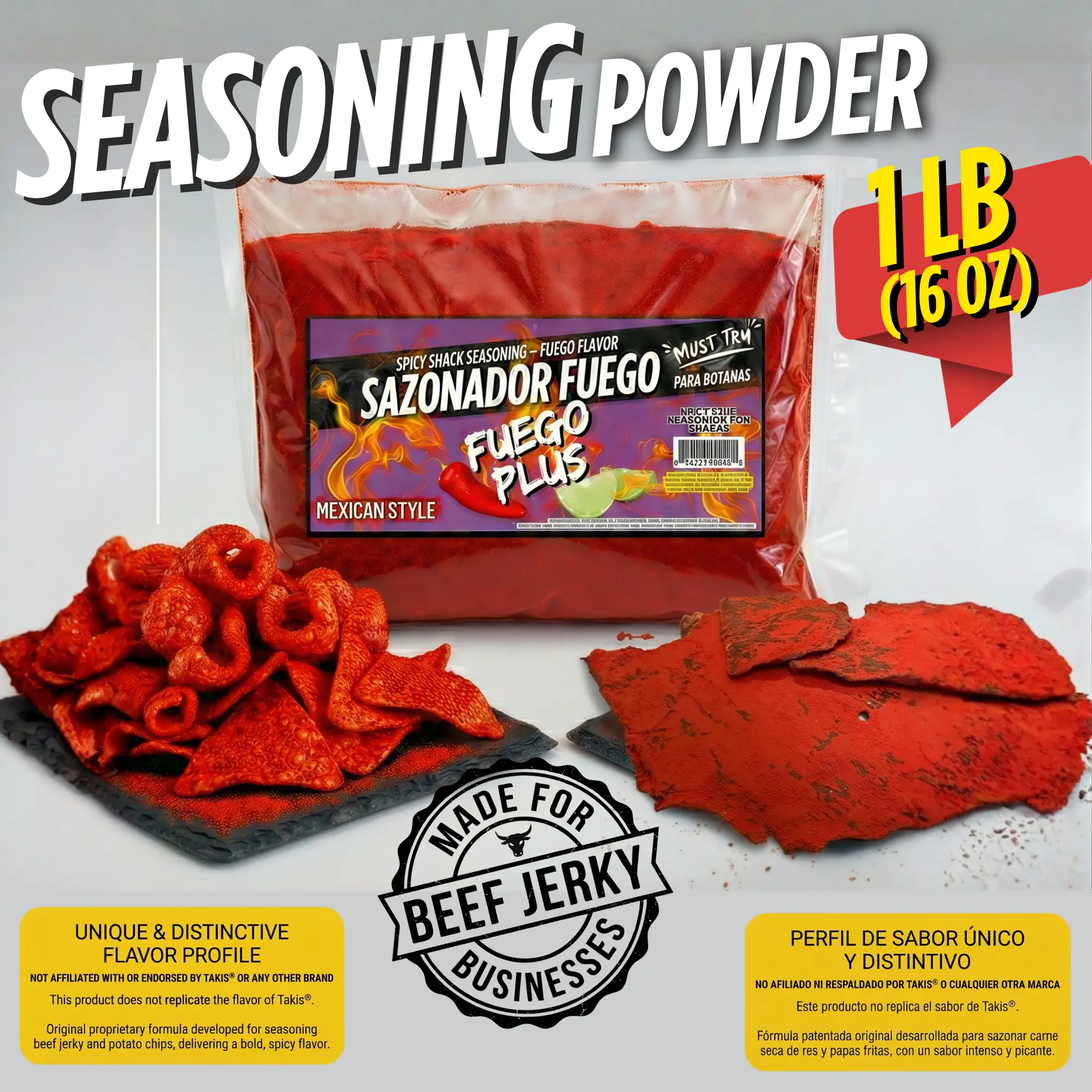 Fuego Seasoning – Extra Spicy Snack Flavor (1 LB)