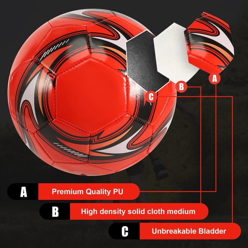 Professional Soccer Ball Size 5 Official Soccer Training Football Ball Competition Outdoor Football Red