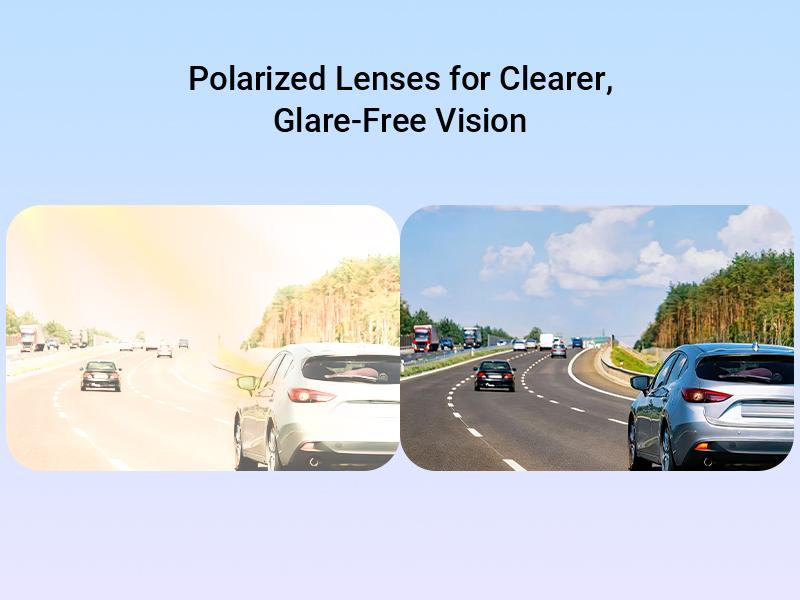 Meeloog Polarized Fit Over Glasses Sunglasses for Women, Trendy Beach Eyewear， Square Wrap Around Lightweight Shades for Driving Riding ST0066