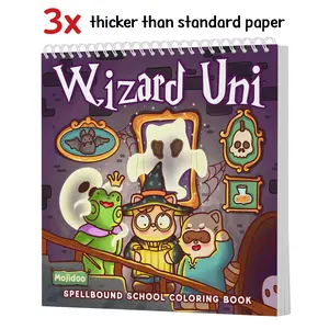 Wizard Uni: Spellbound School Coloring Book for Adults Teens & Kids with 50 Free Digital Bonus Pages Fuzzy Cat Witch Friends & Comfy Ghost in Magic School