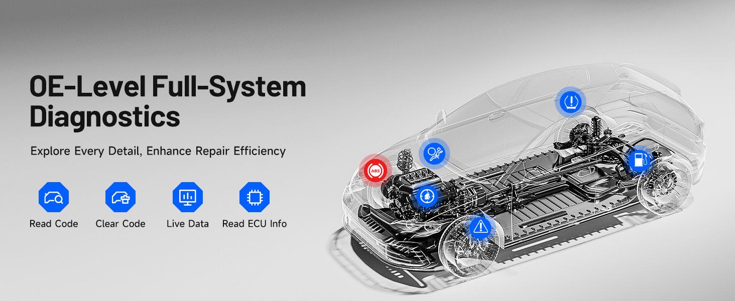 TOPDON Scanner AD800BT V2.0, Bidirectional Scan Tool, Full Systems Diagnostic Tool for All Vehicles, Automotive Diagnostic Scanner for Car, 28+ Services, FCA AutoAuth, CANFD, 2 Years Free Update