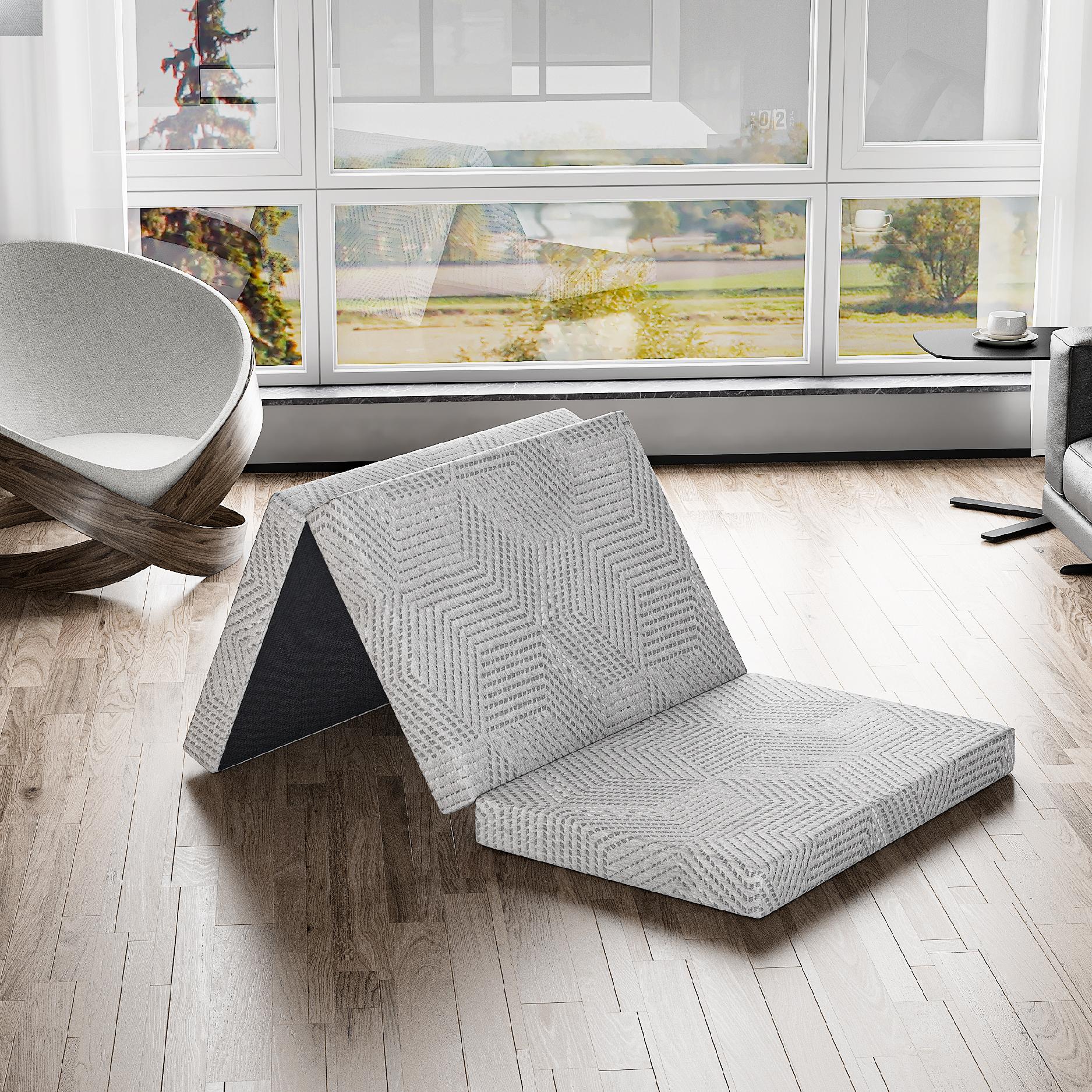 EGO Tri Folding Memory Foam Topper, Travel and Yoga Mats, 4 inch Single topper with Washable Cover, Twin Full Queen King EGO Tri Folding Memory Foam Topper, Travel and Yoga Mats, 4 inch Single topper with Washable Cover, Twin Full Queen King