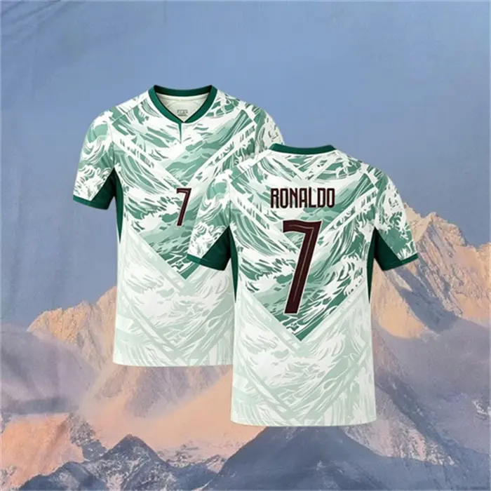 2026 Away White No.7 Ronaldo Short sleeve Soccer jersey 2026 Away White No.7 Ronaldo Short sleeve Soccer jersey