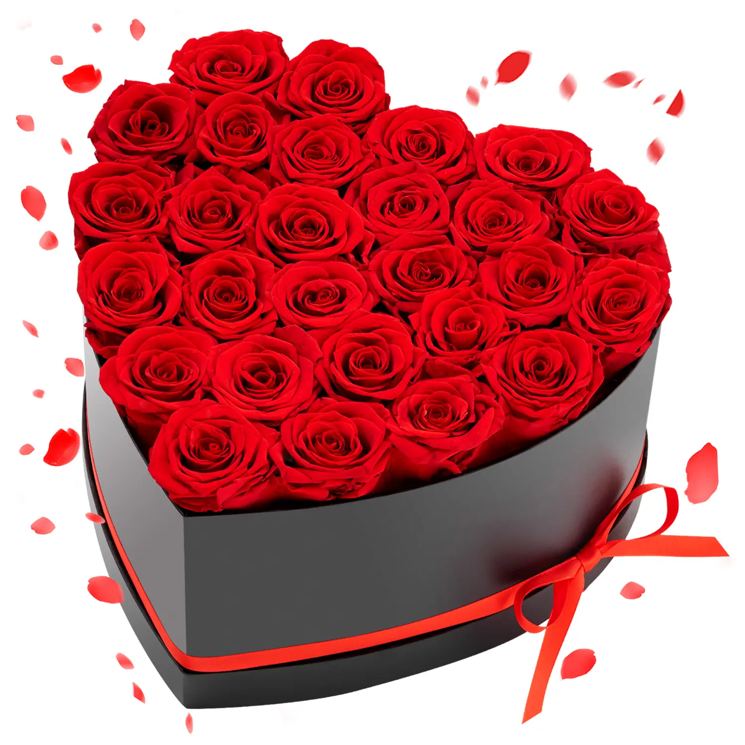 VEVOR Forever Flowers, 27 Preserved Roses in a Heart Shape Box, Eternal Flowers Immortal Bouquet Birthday Present for Delivery Prime Women Her Wife Mothers, Anniversary, Valentine's Day,Christmas, Red