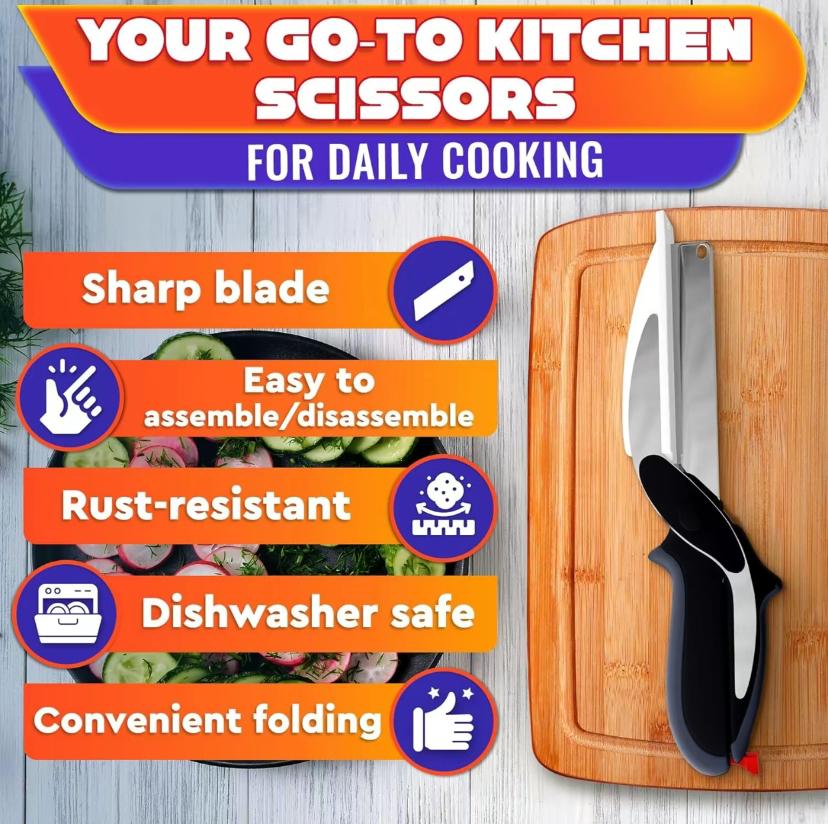 9.6 Inch 2-in-1 Kitchen Cutter