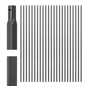 VEVOR Staircase Balusters 31 Pack,  , 44 Inch Durable Carbon Steel Stair Balusters, 0.5 Inch Indoor Square Metal Spindle Railing, Corrosion-Proof Hollow Deck Railing with Pre-Drilled Holes, Matte Black