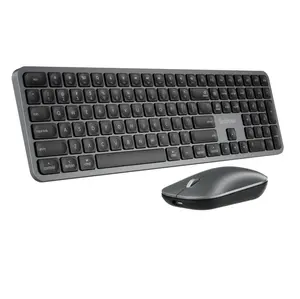 SABLUTE KMA1Pro Bluetooth Keyboard and Mouse for Mac, Multi-Device Rechargeable Wireless Keyboard Mouse Combo, Metallic Texture Full Size for MacBook Pro/Air, iMac, iPad