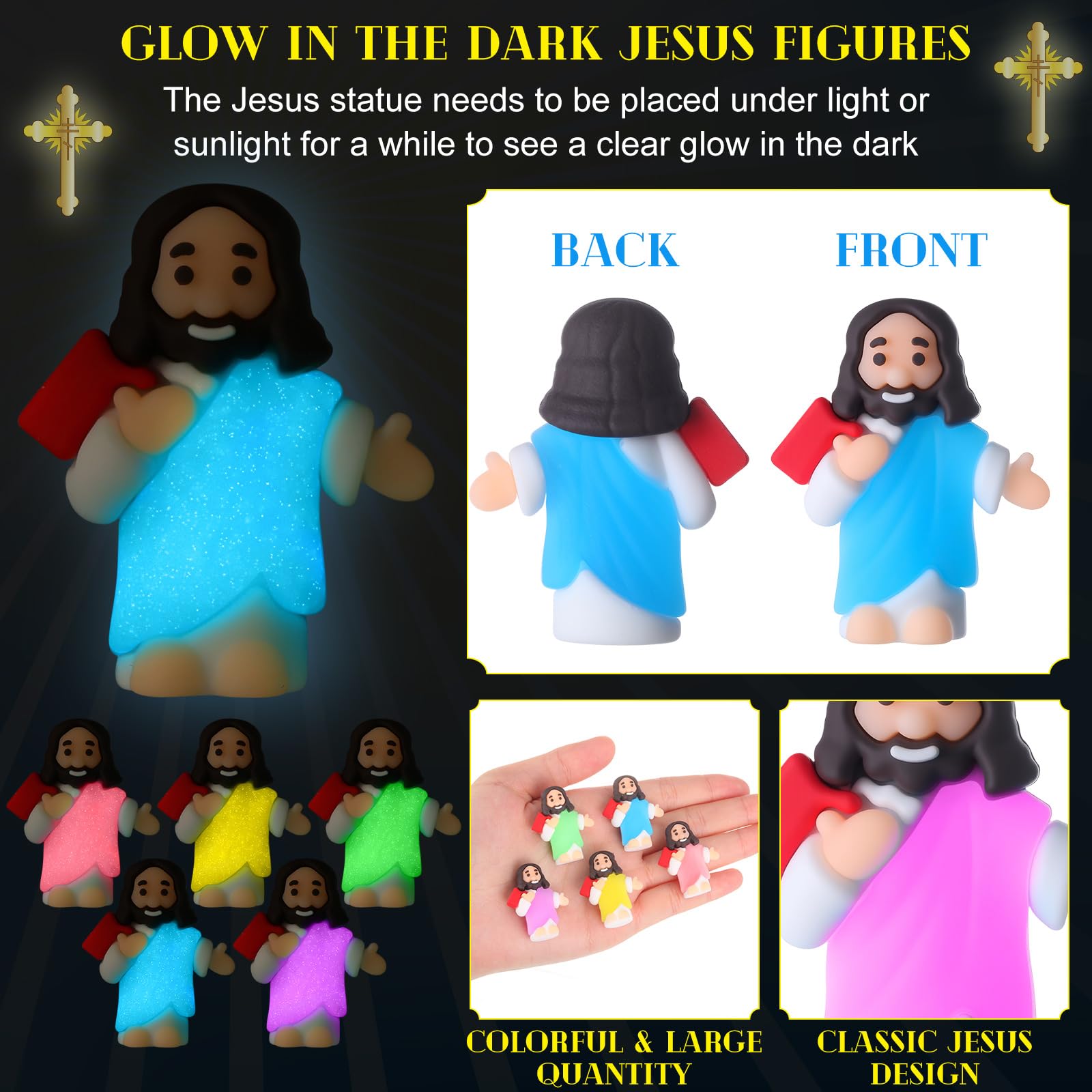 30 Sets Mini Jesus Glowing Easter Jesus Figurines Religious Easter Theme Party Favors Original Design Sunday School Gift Easter Egg Stuffers Employee Appreciation Gift Creative Gift for Christian Baptism Family Friends 30 Sets Mini Jesus Glowing Easter Jesus Figurines Religious Easter Theme Party Favors Original Design Sunday School Gift Easter Egg Stuffers Employee Appreciation Gift Creative Gift for Christian Baptism Family Friends
