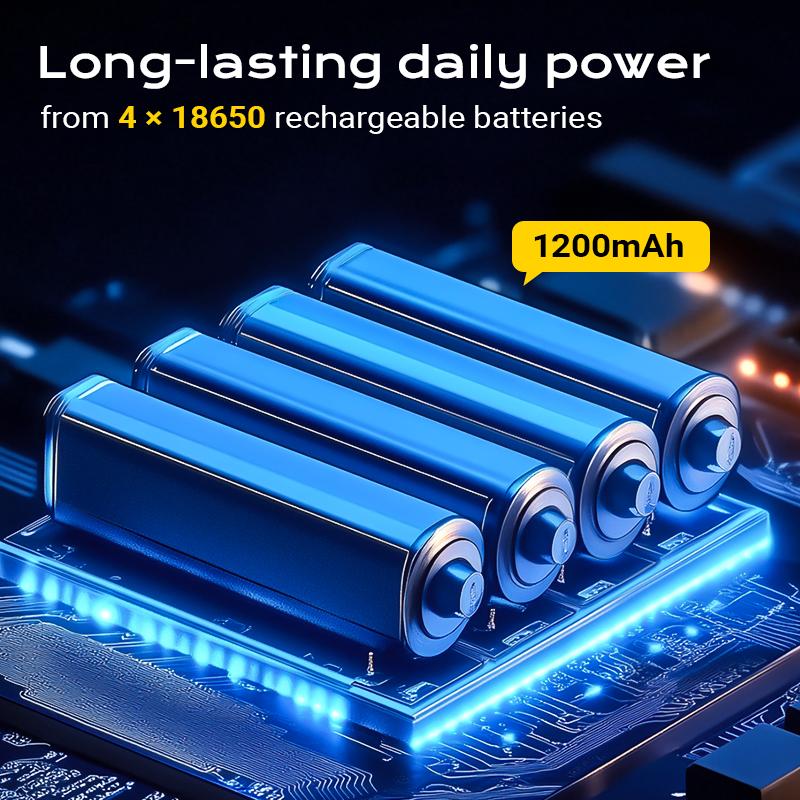 【Buy 1 Get 1 Free】Solar Rechargeable LED Work Light, 288 Super Bright 5730 Beads Floodlight with USB & Type-C Charging, 5 Lighting Modes, Waterproof IP66 Portable Lamp for Camping, Fishing, Emergency & Outdoor Use