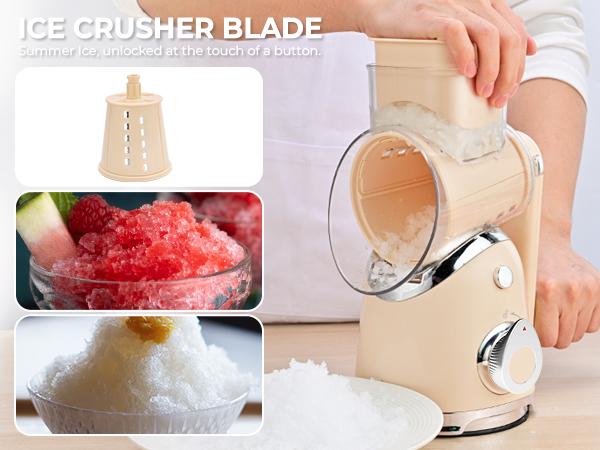 SUSTEAS Green 6-in-1 Cheese Grater – Suction Base, Ice Crusher & Safe Hand Guard Kitchen Utensils