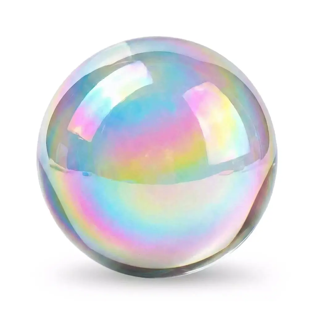 80mm Aurora Crystal Ball — Divination Sphere for Intuition &amp; Magic