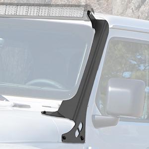 Nilight Windshield Frame Mounting Bracket for 52Inch LED Light Bar for 2018 2019 2020 2021 2022 2023 Wrangler JL/JLU Unlimited,,Black