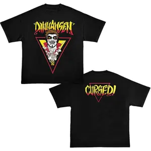 Danhausen Cursed! Graphic T-Shirt Ripple Junction Very Nice Very Evil Wrestling Fan Gear Retro Style Streetwear Top