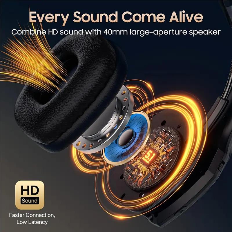 Trucker Bluetooth Headset Wireless with Mic Dual Noise Cancelling Microphone PC for Cell Phones Computer Audio Headphone Dual-Mic high quality eradphone travel work laptop pc cellphone gear Button Electronic Earbuds ipx5 waterproof audio earbuds