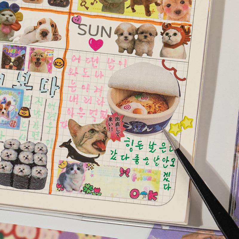 2 Styles Cute Pet Sticker Book – 30 Sheets, 800 Pcs Stickers per Style, Cat & Dog Aesthetic Stickers for Scrapbooking, Journaling, DIY Crafts, Kawaii Planner Stickers, TikTokShopJumpstartSale