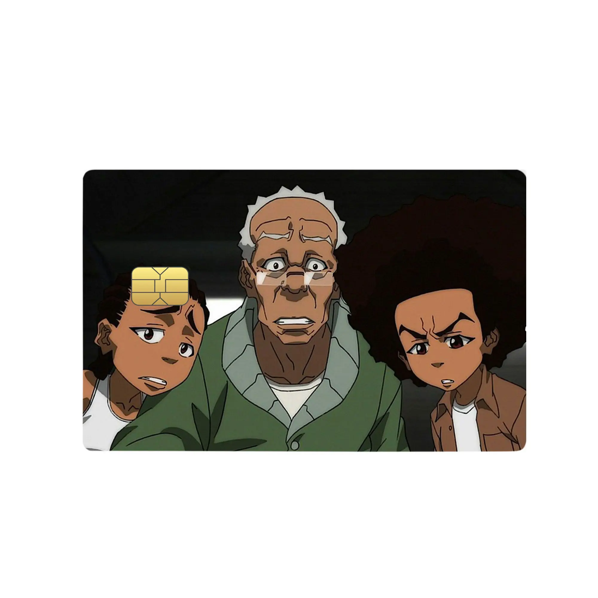 The Boondocks Anime Card Skin, Huey & Riley Freeman Card Sticker, Waterproof Debit Credit Card Wrap