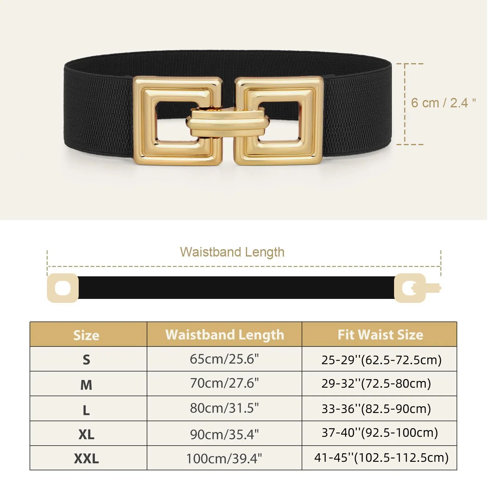 XZQTIVE Wide Elastic Belts for Women Dresses Black Waist Corset Belt for Women Fashion Wide Stretchy Belts SpringStatements