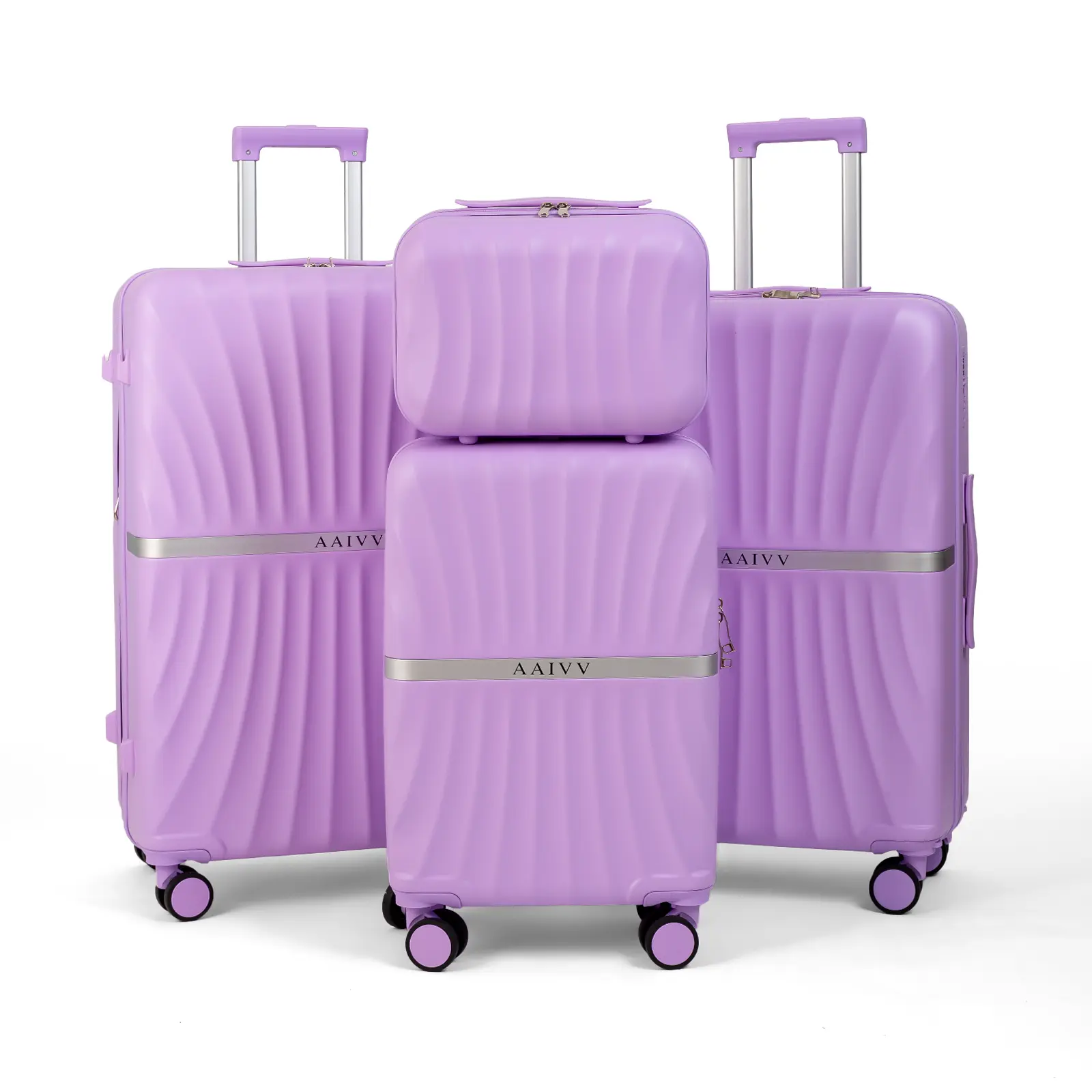 4-Piece Hardshell Luggage Set, Expandable ABS Suitcases for Travelers with 360° Spinner Wheels, TSA Lock & USB Port for Back to School Haul, Leakproof, Business Trips, Abs Plastic, Lightweight, Scratchproof, Charging Port, 13-Inch