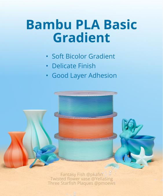 Bambu Lab PLA Basic Gradient, 3D Printing Filaments and Materials