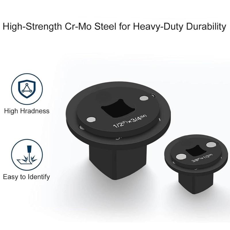 4PC Low Profile Impact Socket Adapter Set, Drive Ratchet Adapter Set, Designed for Tight Spaces