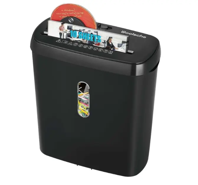 Woolsche Home Office Paper Shredder - 10-Sheet Strip Cut, 3.17-Gallon Basket, P-2 Security, CD & Credit Card Shredding, Durable, Fast, Jam-Proof System, ETL Certified, Fathersdaygift