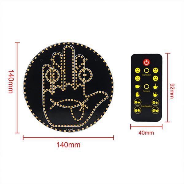 Gesture-Controlled LED Car Lights with 4 Gestures & 4 Emojis Smart Remote Control for SUVs Trucks & Sedans Easy Install Kit for Modern Car Ambiance Vehicle led lights for cars christmas car lights interior car lights rock lights Holiday Haul Christmas