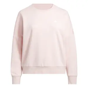 adidas Womens Essentials Feel Cozy Crew Neck Sweatshirt Casual - Pink