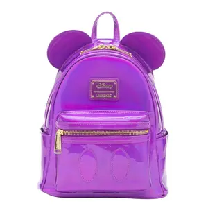 Loungefly Disney Mickey Mouse Holographic Series Mini Backpack: Amethyst